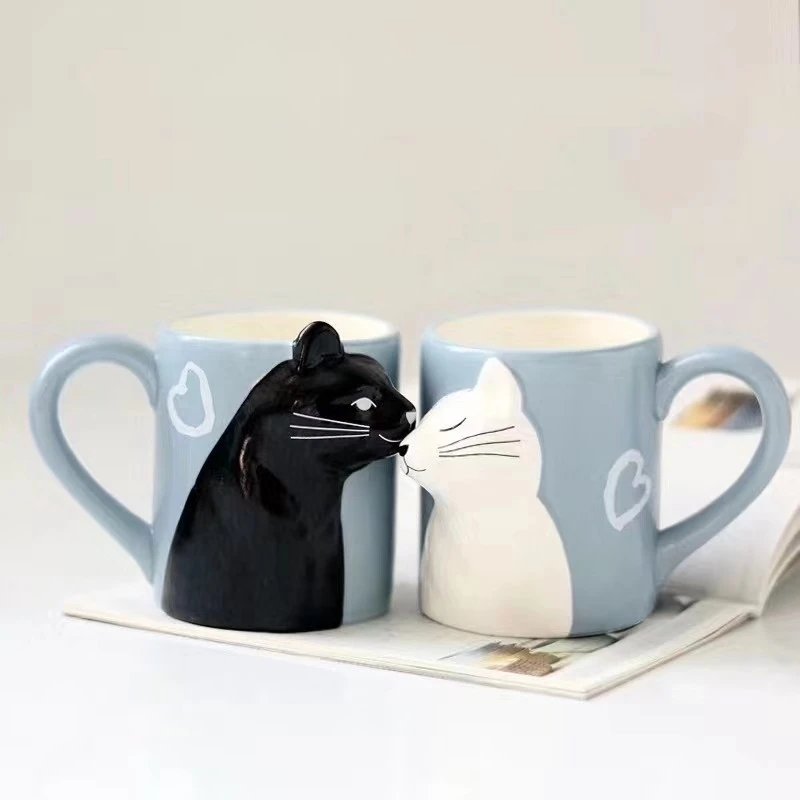 Kiss Cat Couple Mug