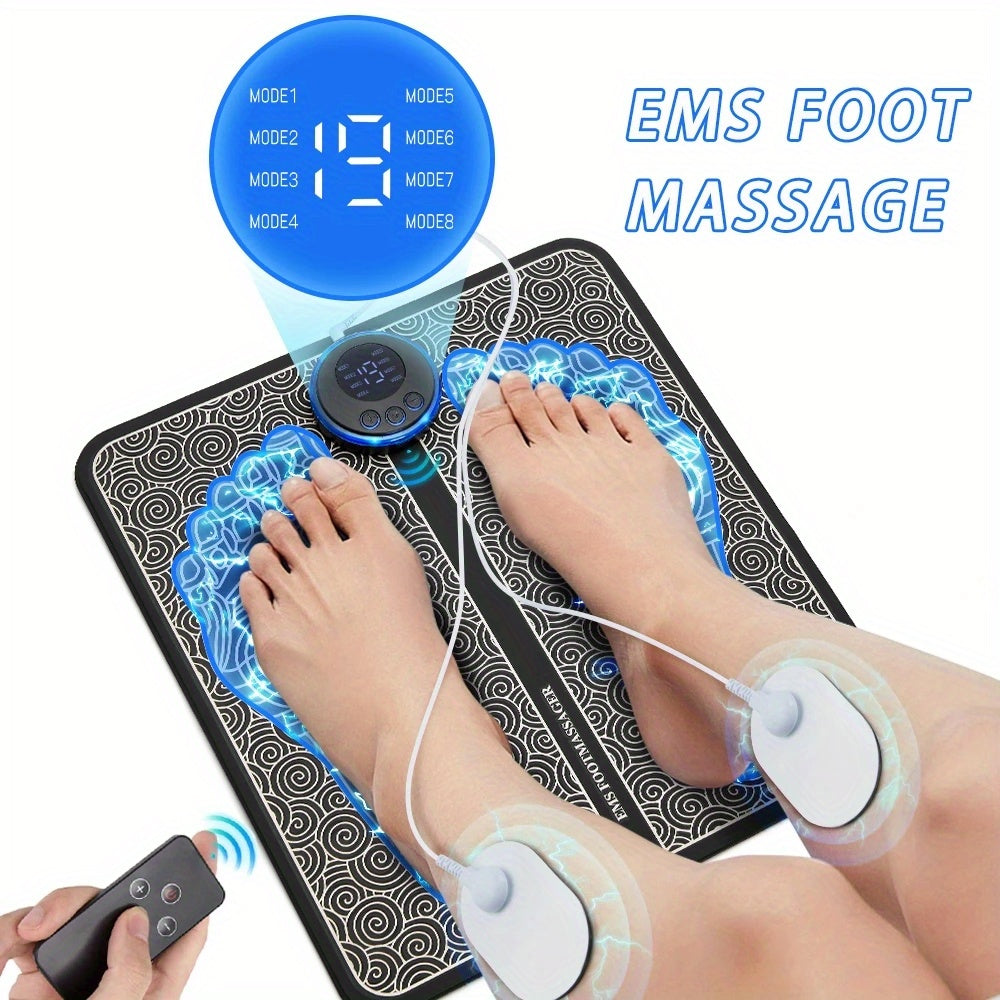 Relieve Pain & Tension in Your Feet with Electric EMS Foot Massager - Acupoints, Shock & Muscle Stimulation for Better Blood Circulation