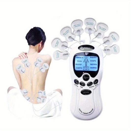 Rechargeable TENS Unit Muscle Stimulator, Physical Therapy Equipment, Portable Dual Channel 8 Modes 15levels Of Intensity TENS Machine With With 8pcs 2"x2" Premium Electrode Pads For Pain Relief