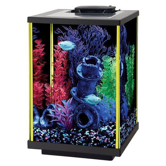 Aqueon NeoGlow LED Aquarium Kit - Column - Lime Green - 5 gal