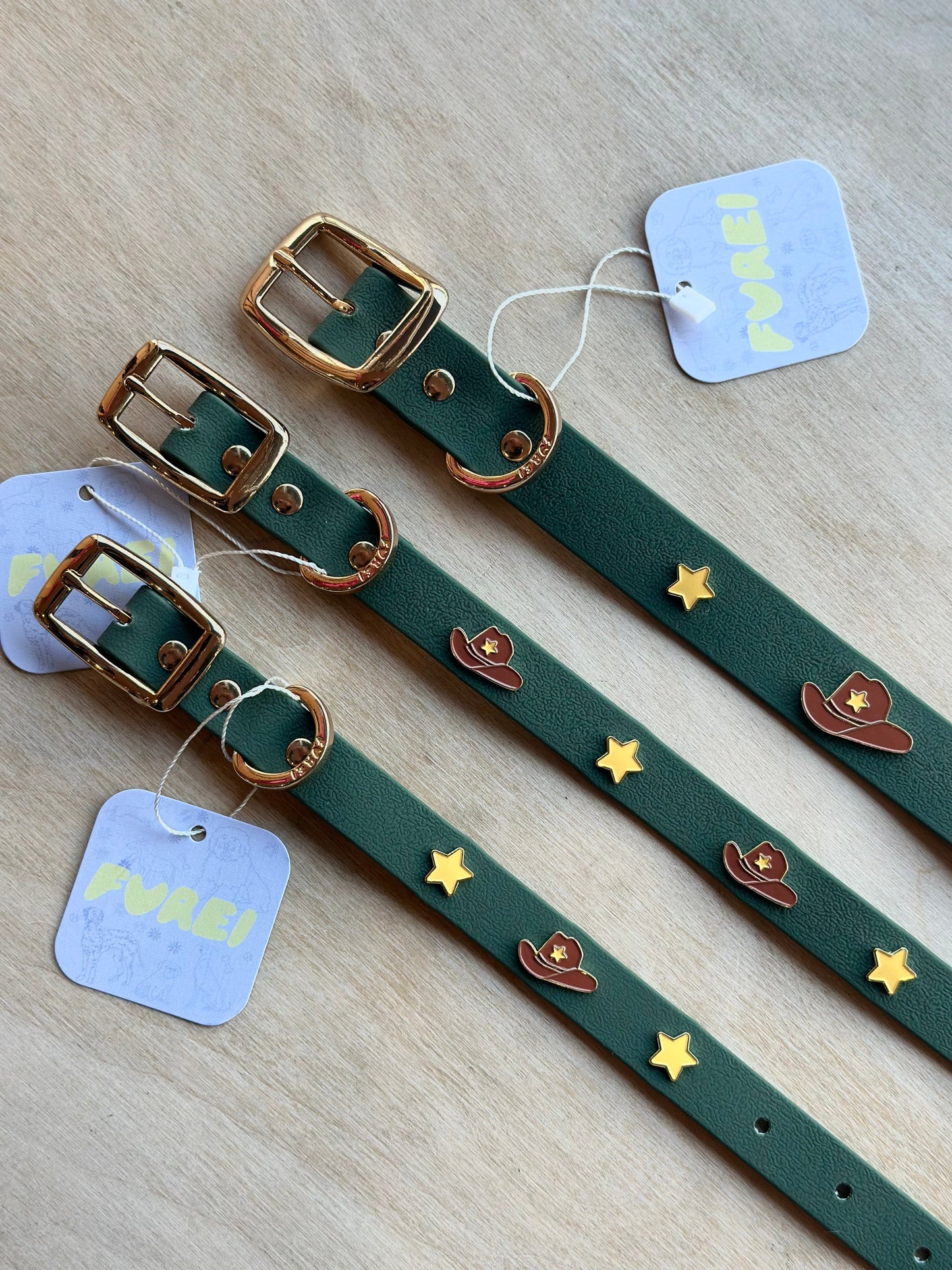 Furei Pets Waterproof Charm Collar - Cowboy
