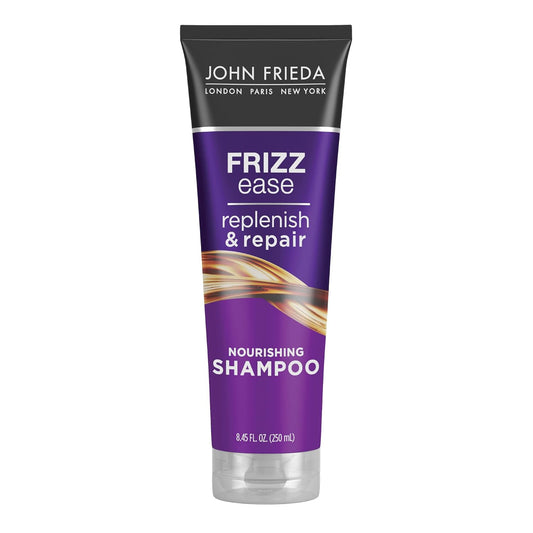 John Frieda Anti Frizz Shampoo With Argan Oil and Coconut Oil for Damage and Frizz, Paraben Free, Phthalate Free, Cruelty Free, Vegan Friendly  8.45 Oz Bottle