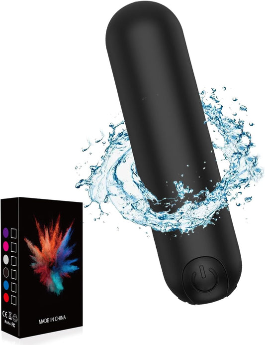 Personal 10 Modes Quiet Waterproof Tool Powerful Mini Stick for Women Pleasure, Handheld Travel Pocket (Black) Z8