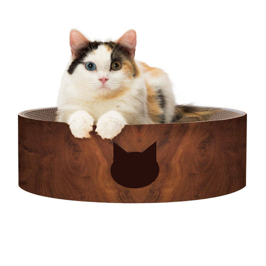 Cozy Cat Scratcher Bowl Dark Cherry  Large