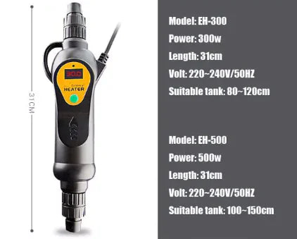 Adjustable Temperature External Heater for Fish Tanks Black 300W 220v EU Adapter Plug