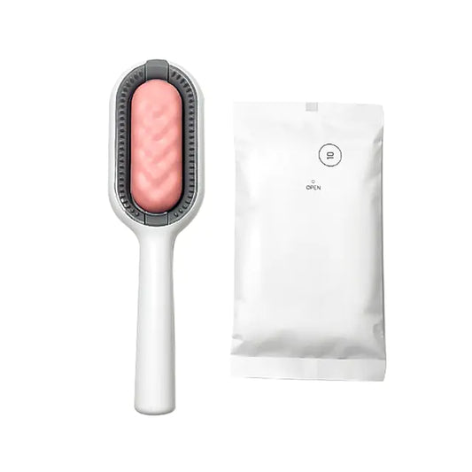 Pet Hair Cleaning Grooming Brush Pink 0.8MM Long Hair