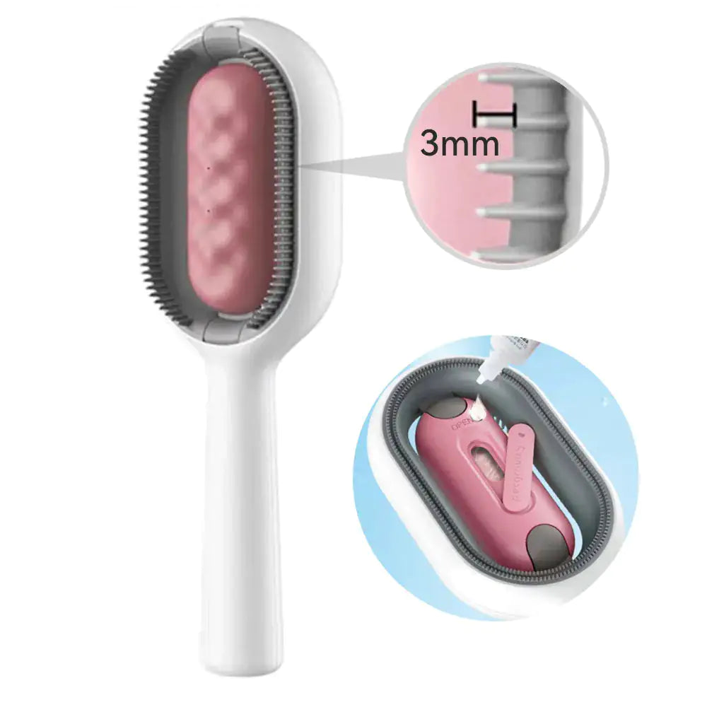 FurTamer Innovative Pet Brush Pink Short Haired