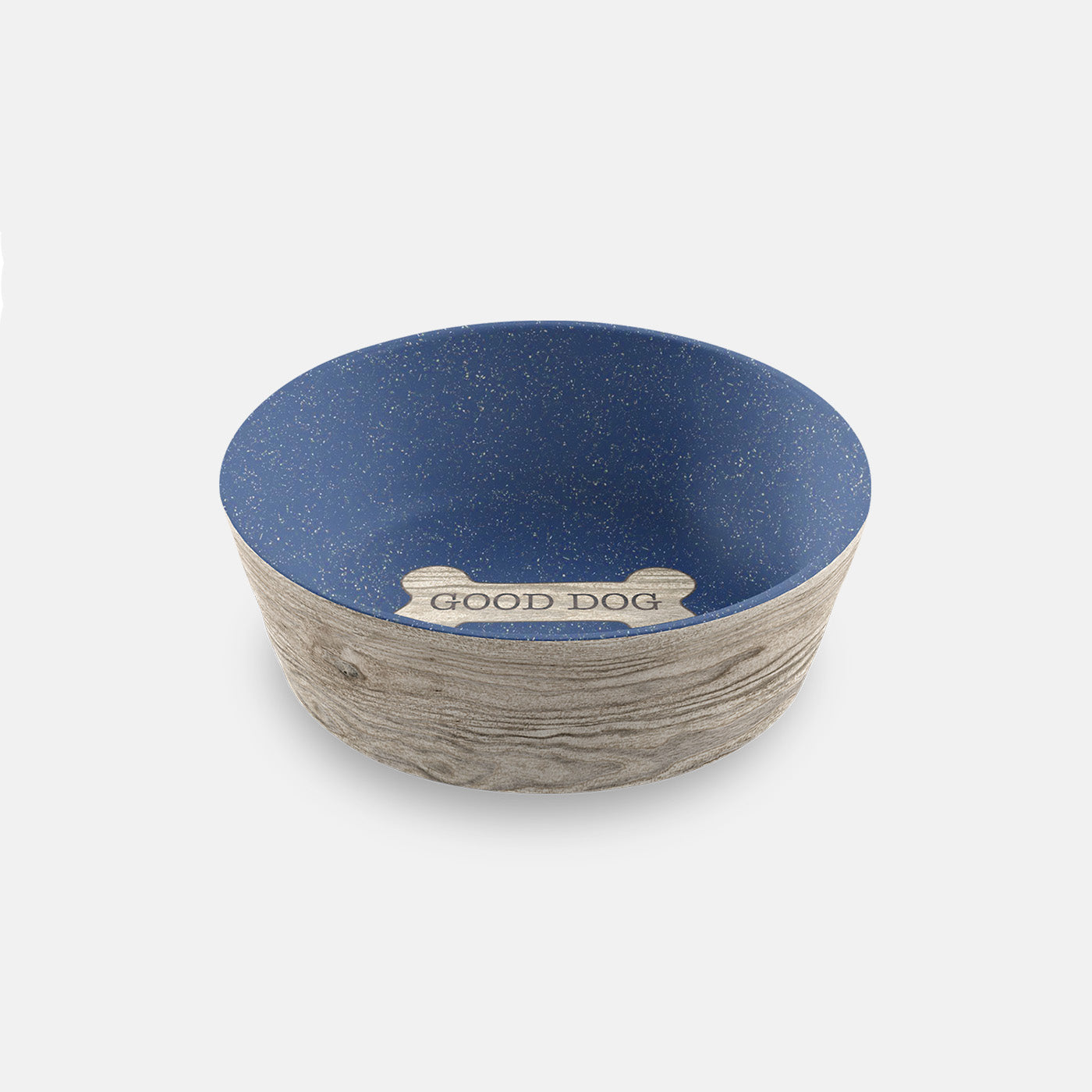 French Oak Wood Bone Pet Bowl