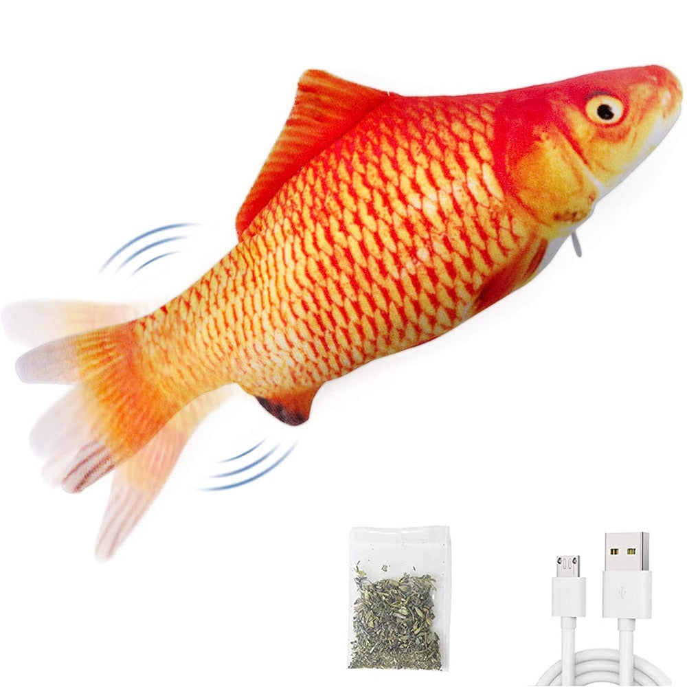 Electric Flopping Fish Moving Cat Kicker Fish Toy Realistic Floppy Fish Wiggle Fish Catnip Toys Plush Interactive Cat Toys - YourStore YourStore janette_blakely 0 Electric Flopping Fish Moving Cat Kicker Fish Toy Realistic Floppy Fish Wiggle Fish Catnip Toys Plush Interactive Cat Toys