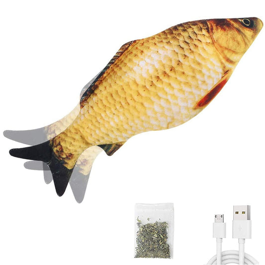 Electric Flopping Fish Moving Cat Kicker Fish Toy Realistic Floppy Fish Wiggle Fish Catnip Toys Plush Interactive Cat Toys - YourStore YourStore janette_blakely 0 Electric Flopping Fish Moving Cat Kicker Fish Toy Realistic Floppy Fish Wiggle Fish Catnip Toys Plush Interactive Cat Toys