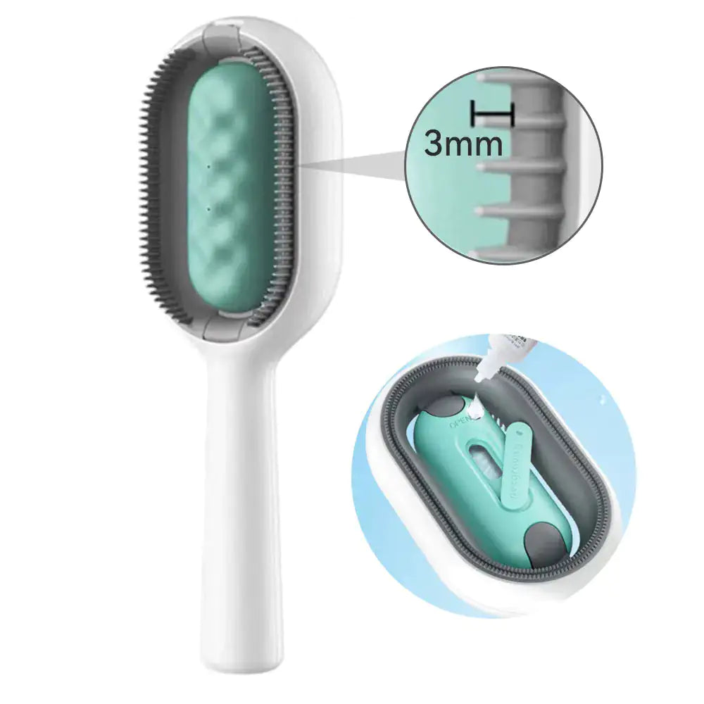 FurTamer Innovative Pet Brush Blue Short Haired