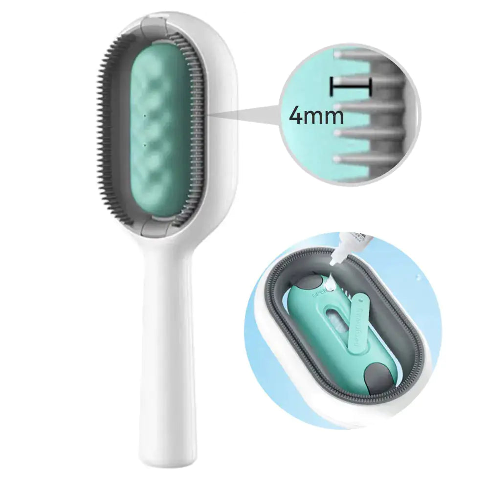 FurTamer Innovative Pet Brush Blue Long Haired