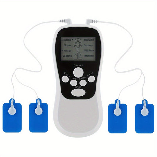 Rechargeable Instrument EMS Tens Massage Mini Massager Blue Screen Dual-output Massage Full Body Tens Acupuncture Electric Therapy Massager