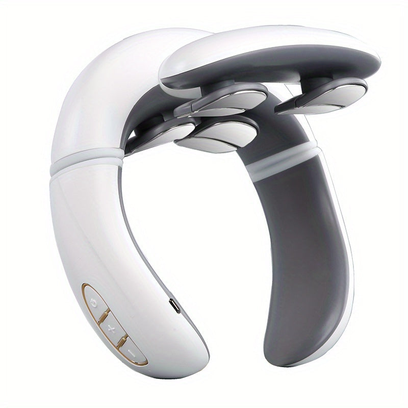 Relieve Neck Pain Instantly with this Intelligent Electric Rechargeable Heating Magnetic Pulse Neck Massage Instrument!