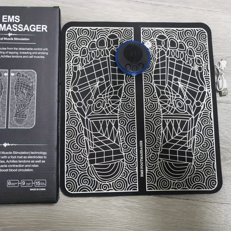 EMS Pulse Foot Massage Pad, Portable USB Rechargeable Electric Foot Circulation Massager To Relax Your Feet For Home And Office Use
