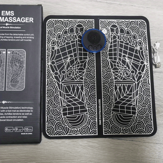 EMS Pulse Foot Massage Pad, Portable USB Rechargeable Electric Foot Circulation Massager To Relax Your Feet For Home And Office Use