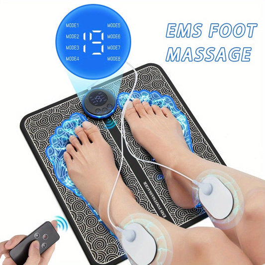 Relieve Pain & Tension in Your Feet with Electric EMS Foot Massager - Acupoints, Shock & Muscle Stimulation for Better Blood Circulation