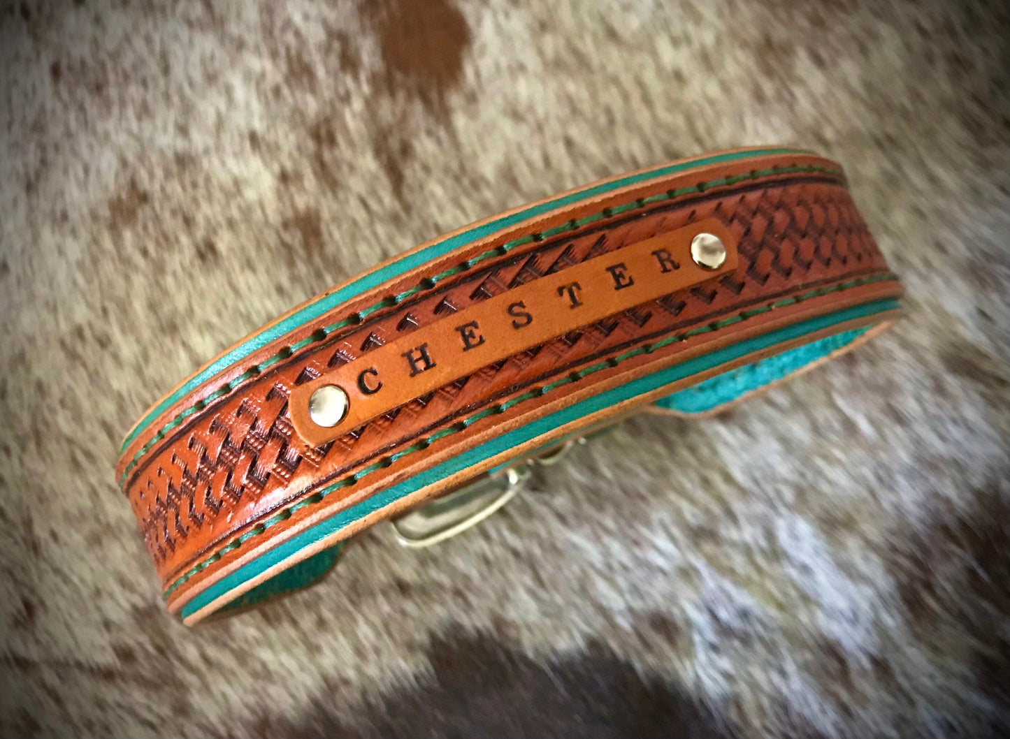 Basket Weave double layered collar