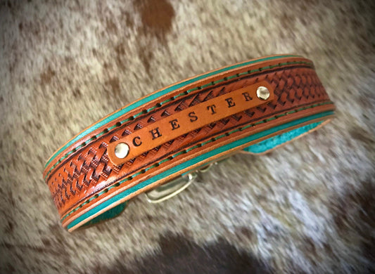 Basket Weave double layered collar