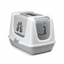 Moderna - Cat's In Love Trendy Cat Speckled Grey Litter Box