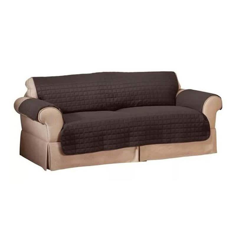 Quilted Pet Protector Furniture Slip Covers Home Essentials Chair Chocolate - DailySale