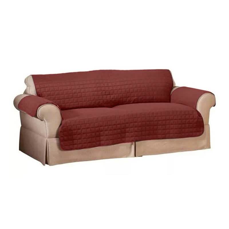 Quilted Pet Protector Furniture Slip Covers Home Essentials Love Seat Red - DailySale